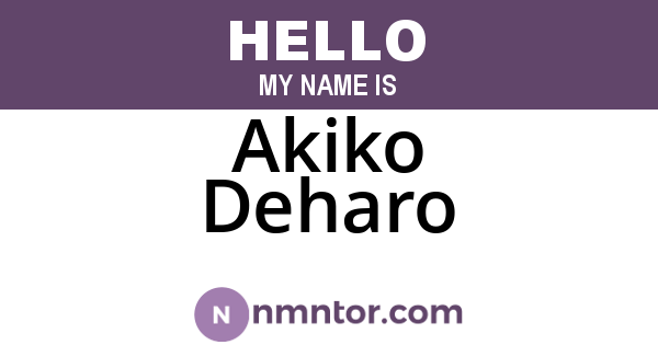 Akiko Deharo