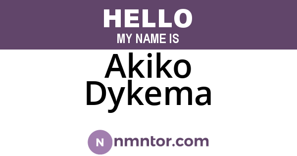Akiko Dykema
