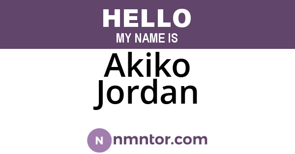 Akiko Jordan