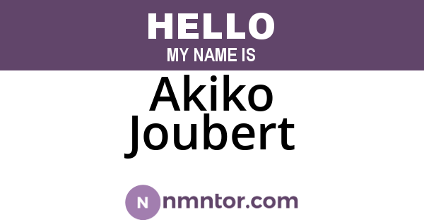 Akiko Joubert