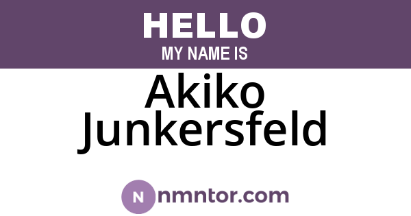Akiko Junkersfeld