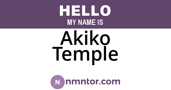 Akiko Temple