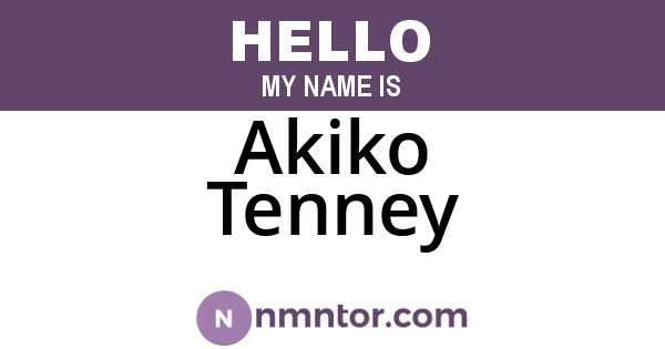 Akiko Tenney