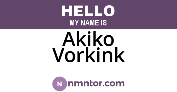 Akiko Vorkink