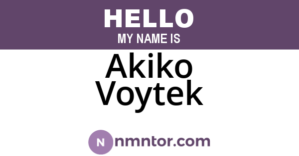 Akiko Voytek