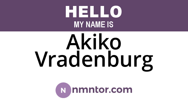 Akiko Vradenburg