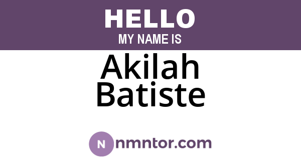 Akilah Batiste
