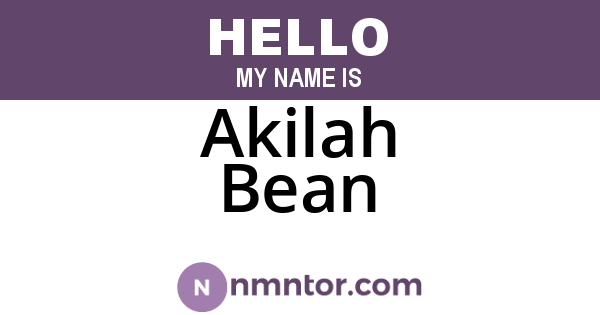 Akilah Bean