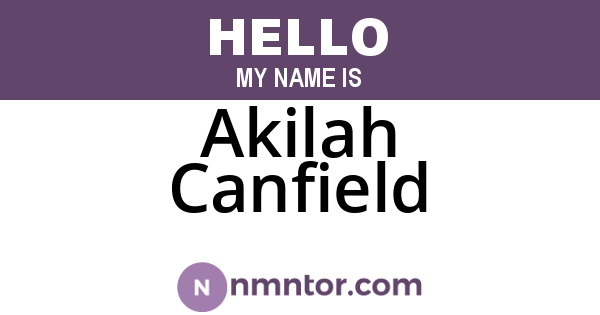 Akilah Canfield