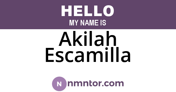 Akilah Escamilla