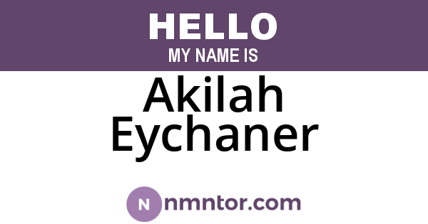Akilah Eychaner