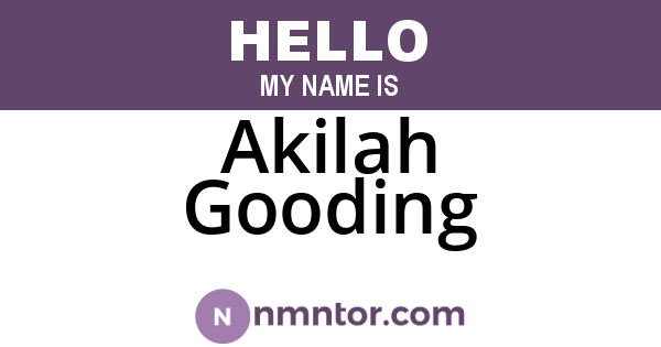 Akilah Gooding