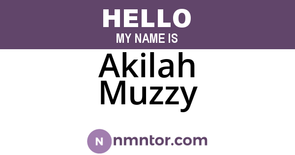 Akilah Muzzy