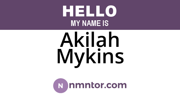 Akilah Mykins