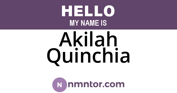 Akilah Quinchia