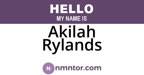 Akilah Rylands