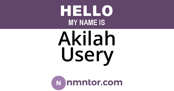 Akilah Usery