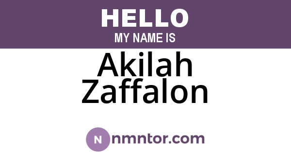 Akilah Zaffalon