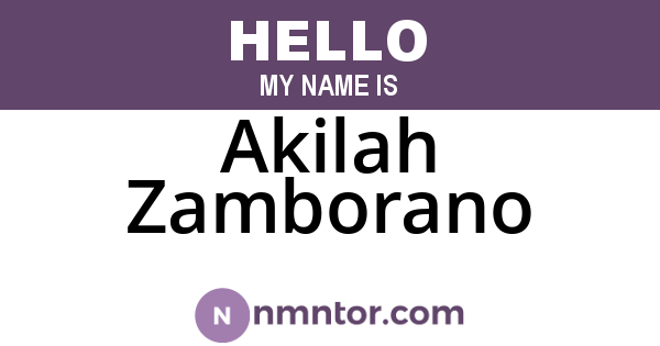 Akilah Zamborano