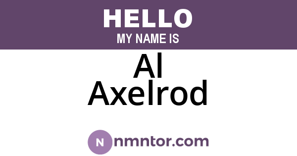Al Axelrod