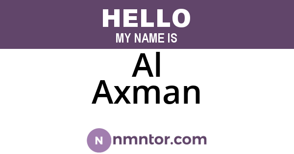Al Axman