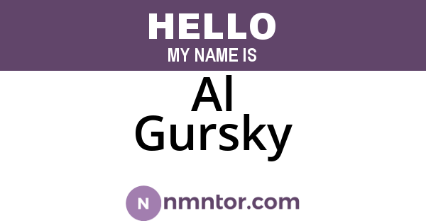 Al Gursky