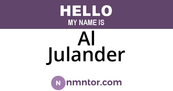 Al Julander