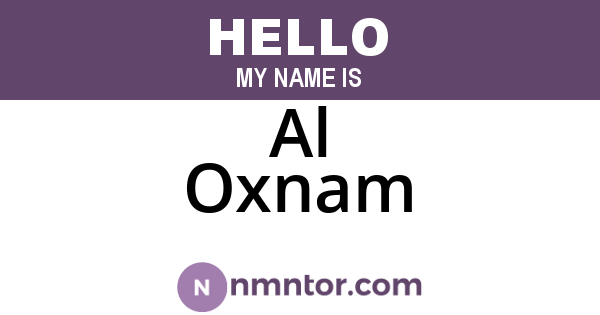 Al Oxnam