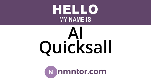 Al Quicksall