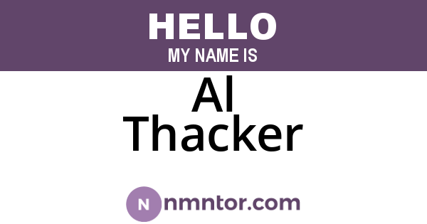 Al Thacker