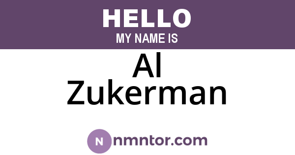Al Zukerman