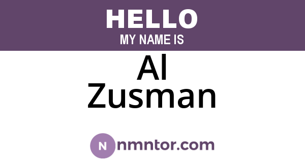 Al Zusman