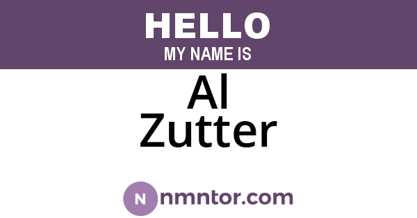 Al Zutter