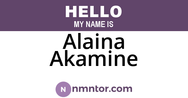 Alaina Akamine