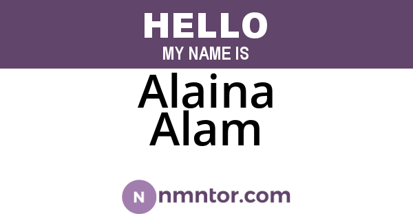 Alaina Alam