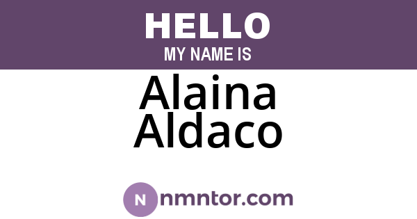 Alaina Aldaco