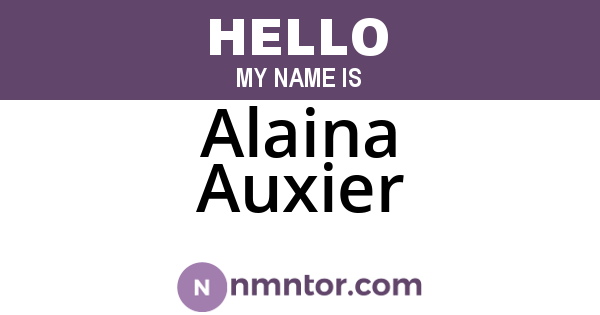 Alaina Auxier