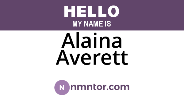 Alaina Averett