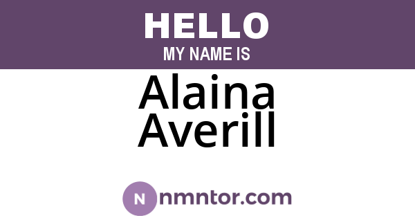 Alaina Averill