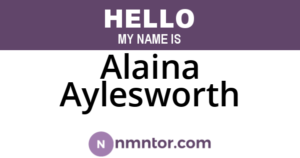 Alaina Aylesworth