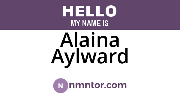 Alaina Aylward