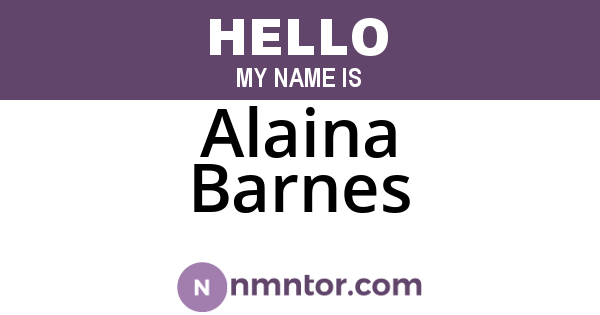 Alaina Barnes