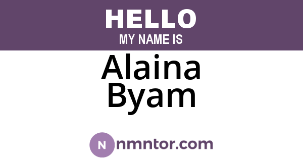 Alaina Byam