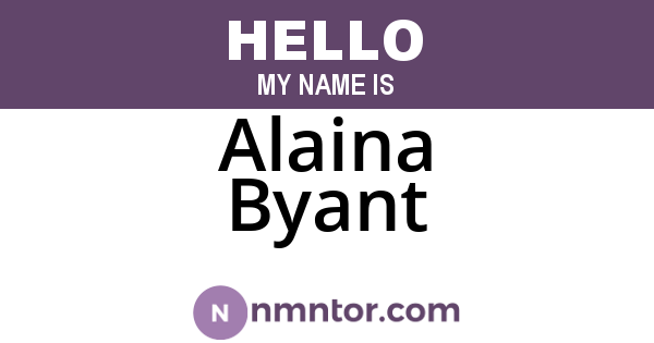 Alaina Byant