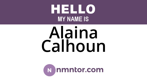 Alaina Calhoun
