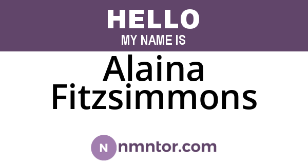 Alaina Fitzsimmons