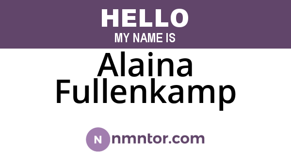 Alaina Fullenkamp