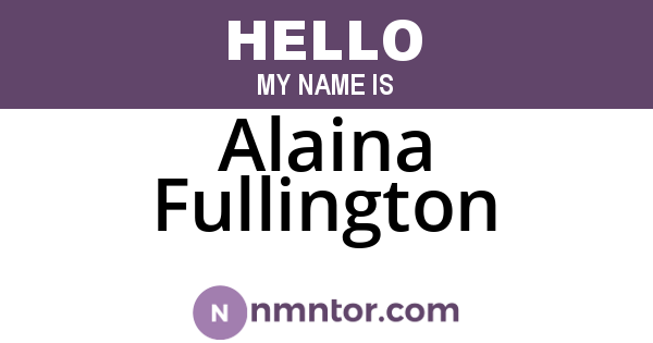 Alaina Fullington