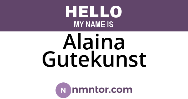 Alaina Gutekunst