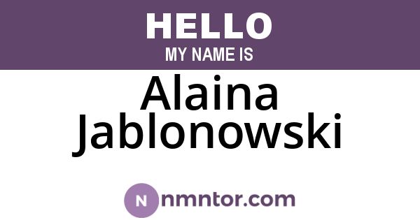 Alaina Jablonowski